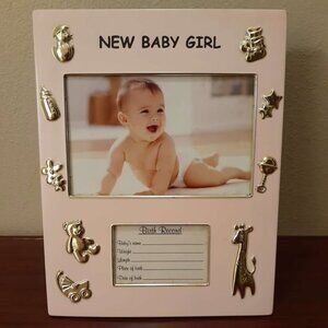 New Baby Girl Picture Frame - Pink Color